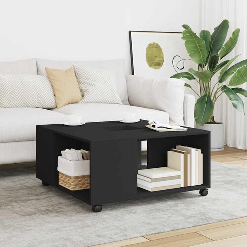  Stolić za kavu crni 80 x 80 x 40 cm od konstruiranog drva Cene