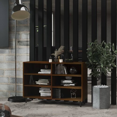 The Living Store Komoda rjavi hrast 103,5x35x70 cm inženirski les - Komoda, (21663493) Slike