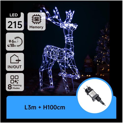 Aigostar LED spolja&amp;scaron;nja božićna dekoracija LED/3,6W/31/230V 6500K 105cm IP44 irvas Slike