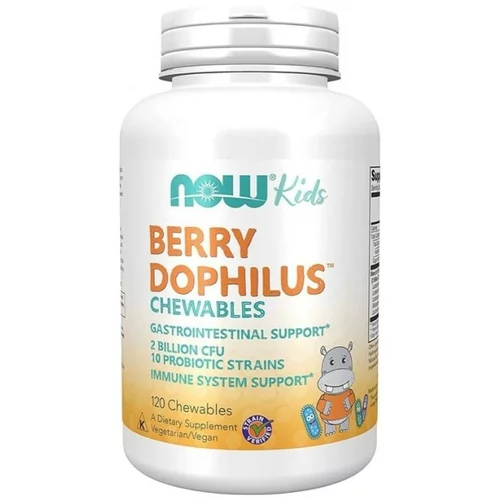 Now Foods Probiotiki za otroke BerryDophilus NOW (120 žvečljivih tablet)