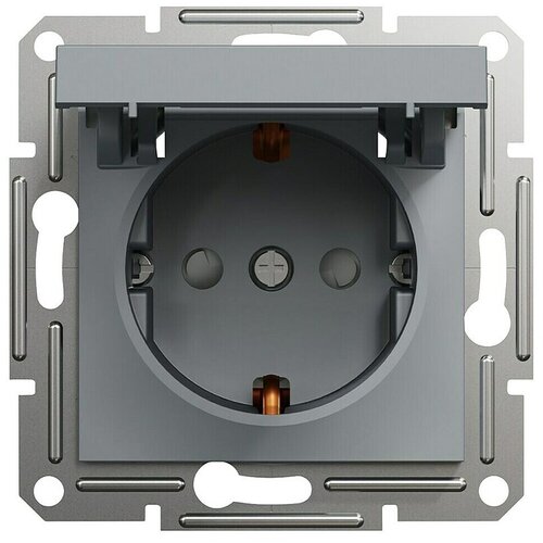 Schneider Electric Asfora Utičnica sa preklopnim poklopcem (Siva, 16 A, Za&amp;scaron;tita za djecu, bez okvira) Slike