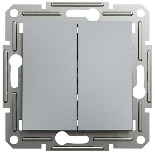 Schneider Electric Asfora Izmjenična sklopka (2-struko, Siva, Plastika, bez okvira) Slike