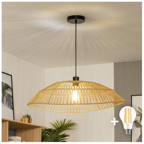  Brilagi - LED luster na sajli CERIA BOHO 1xE27/40W/230V, prečnik 70 cm, braon Cene