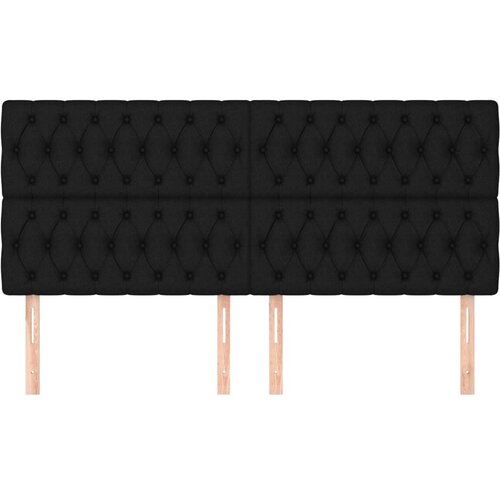  Uzglavlje Crno 180x7x118/128 cm Tkanina Slike