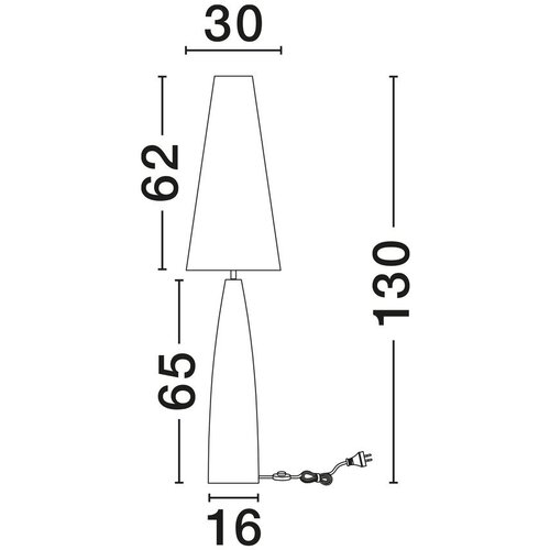 Nova Luce Bijela/krem stojeća svjetiljka (visina 130 cm) Mizu &amp;ndash; Slike