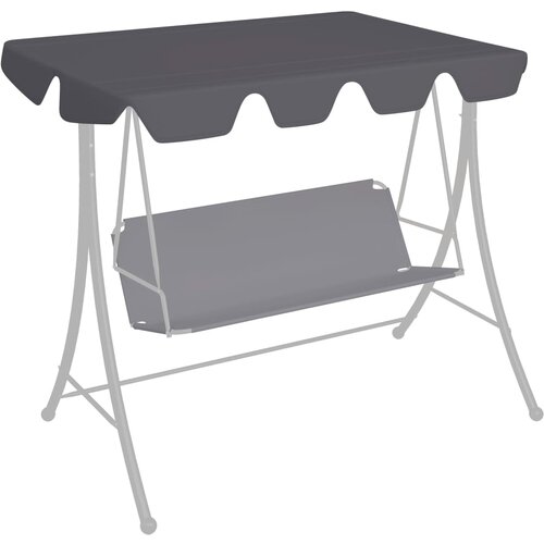 VidaXL Zamjenski krov za vrtnu ljuljačku antracit 150/130x70/105 cm Slike