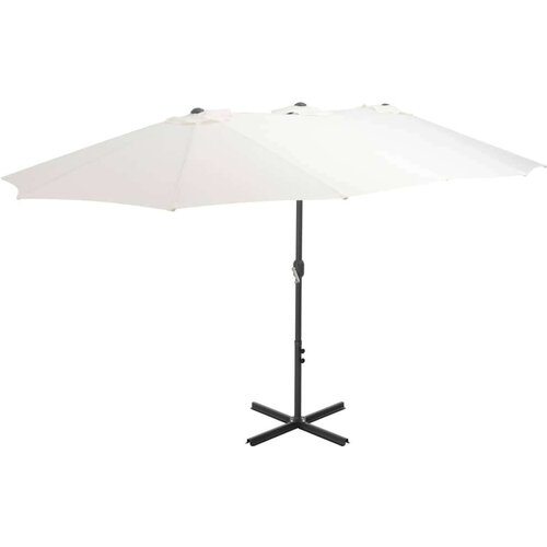  Zunanji senčnik z aluminijastim drogom 460x270 cm peščen Cene