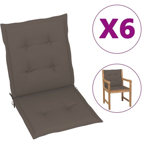 vidaXL Blazine za vrtne stole 6 kosov taupe 100x50x3 cm Cene