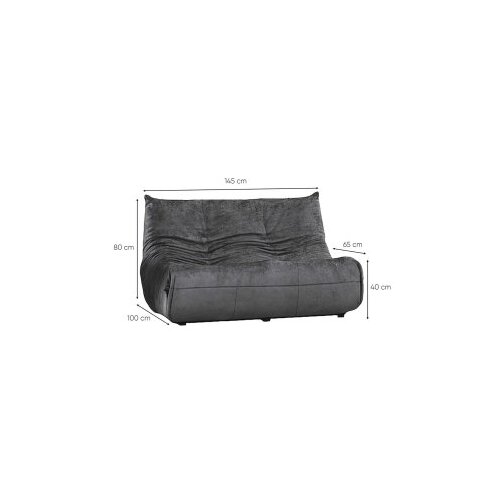 Atelier Del Sofa 2-Seat sofa bocek dark grey Slike