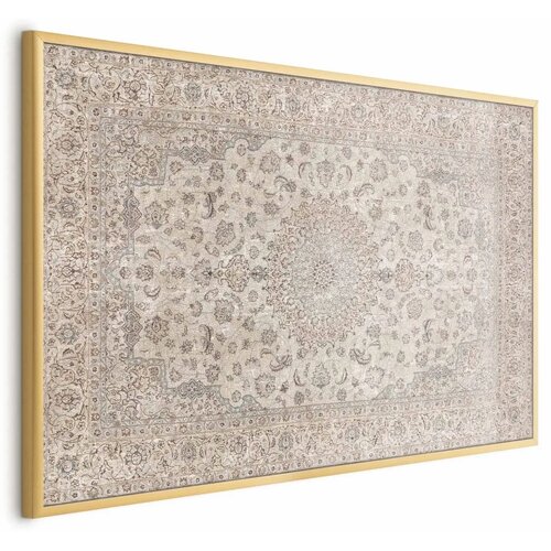  Plakat - Sand Carpet - Worn Persian Rug with Rich Ornamental Motifs 30x21 Zlatni okvir Cene
