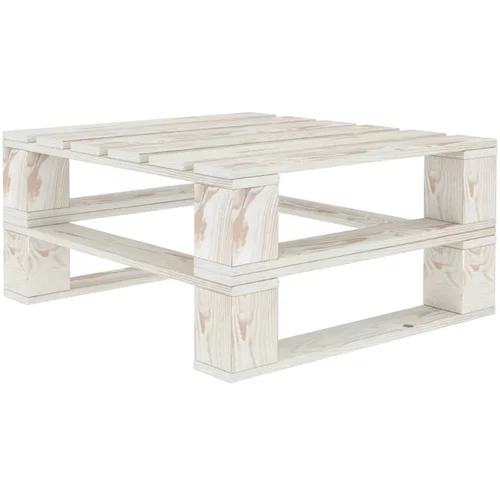  Vrtna miza iz palet bela lesena