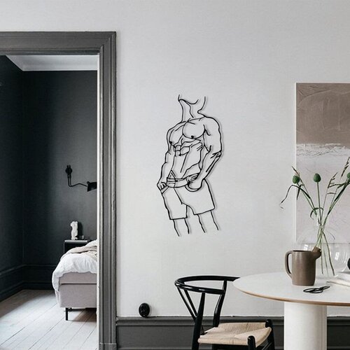 Wallity Zidna dekoracija Cool Man 1, 32 x 69 cm, Crna Cijene