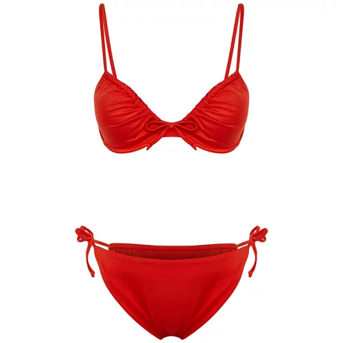 Trendyol Bikini Set - Red - Plain