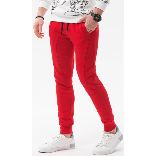 Ombre Spodnji deli trenirke Mo&amp;scaron;ke hlače (P867RED) pisana Slike
