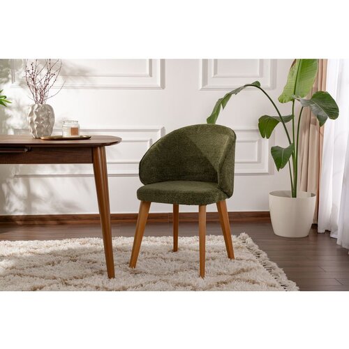 Hanah home stolica bentley - green, dark oak greendark oak chair set (2 pieces) Slike
