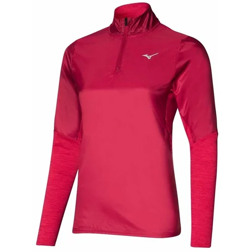 Mizuno Women's Hybrid LS HZ / Rose Red Sweatshirt