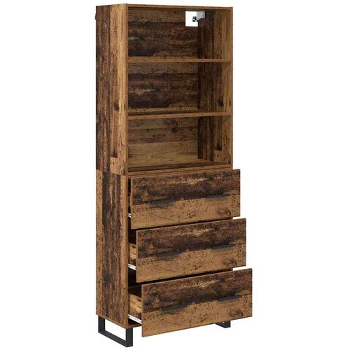 VidaXL Highboard s ladicama Staro drvo 69,5 x 34 x 180 cm Slike