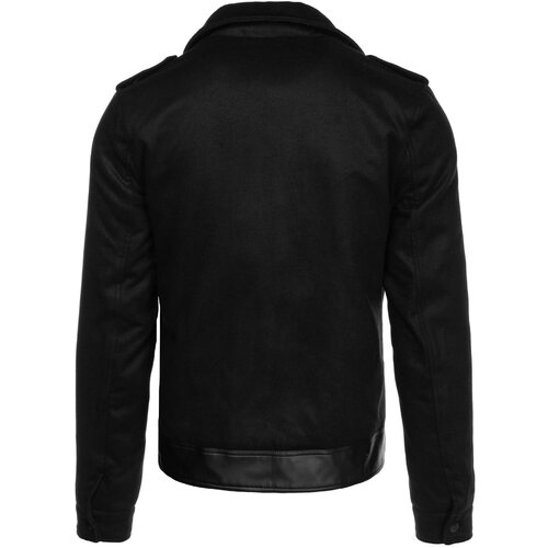 DStreet Men&amp;#039;s winter jacket ramoneska black Slike