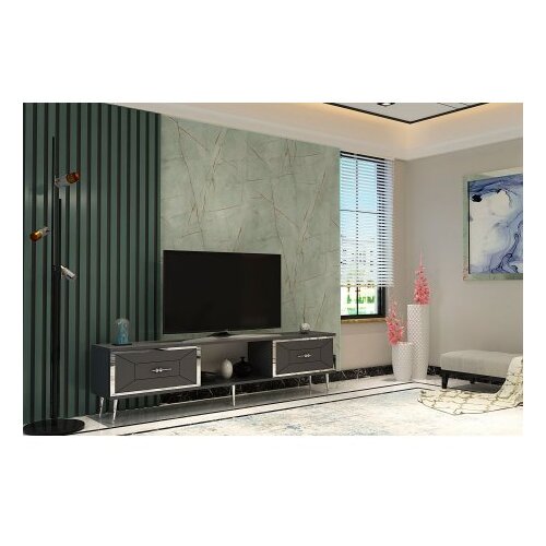 Hanah home TV polica Arno Anthracite Silver Cene