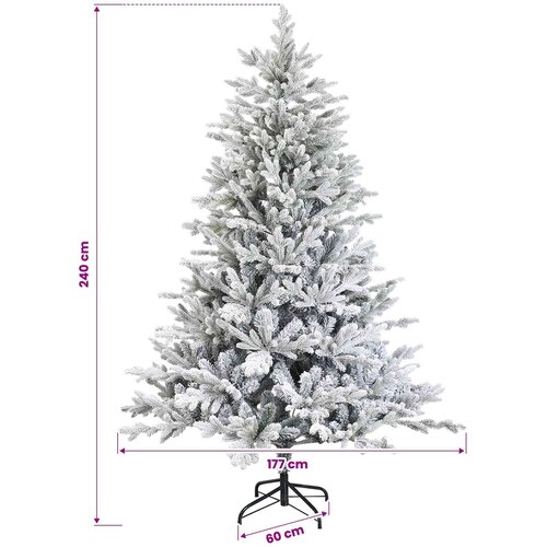  Umjetno božićno drvce s nogom 240 cm PVC i metal Slike