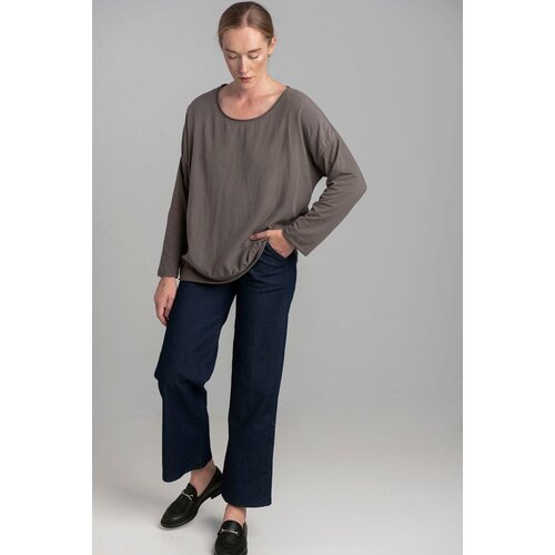 New collection Khaki women's blouse with linen blend Cijene