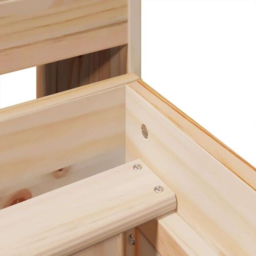 vidaXL Posteljni okvir brez vzmetnice 140x200 cm trdna borovina Cene