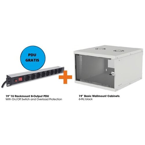 Intellinet 19'' Zidni orman, 6U/400mm+PDU 8-Output Slike