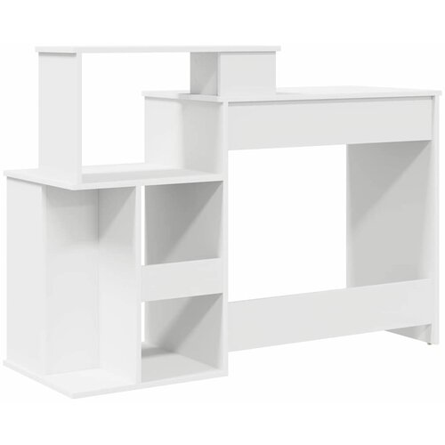  Stol s ladicama Bijelo 120,5 x 44 x 88,5 cm Konstruirano drvo Slike