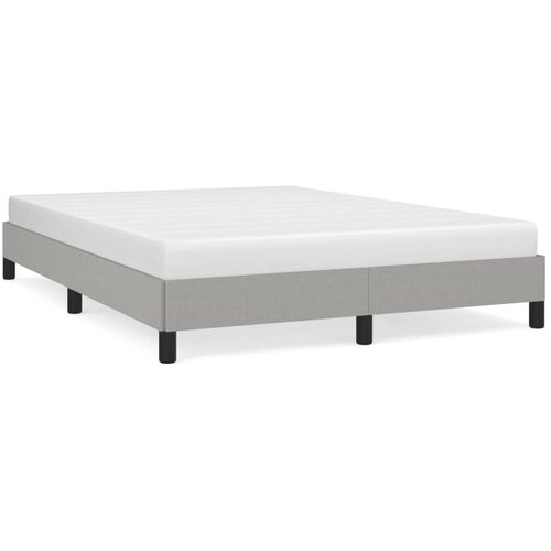  Okvir za krevet bez madraca svjetlosivi 140 x 190 cm od tkanine Slike