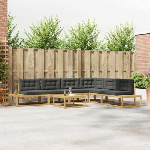  7 kom. Set vanjskih sofa Poliester Bijela Cene