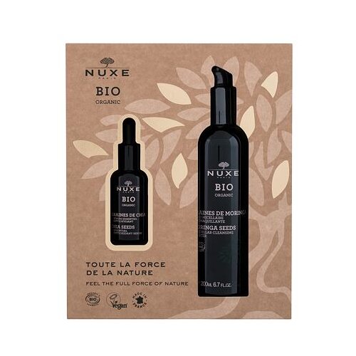 Nuxe Bio Organic darovni set serum za lice Bio Organic Chia Seeds Essential Antioxidant Serum 30 ml + micelarna voda Bio Organic Seme Moringa Micelarna voda za čišćenje 200 ml Cijene