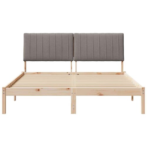  Okvir za krevet s uzglavljem Smeđa 150 x 200 cm tkanina Slike
