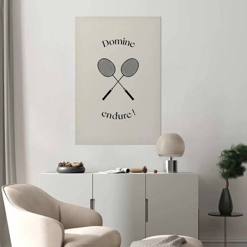  Plakat - Summer Games - Badminton Rackets on a White Background 40x60 Bez okvira Slike
