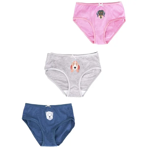 Yoclub Kids's Cotton Girls' Briefs Underwear 3-pack BMD-0027G-AA30-002