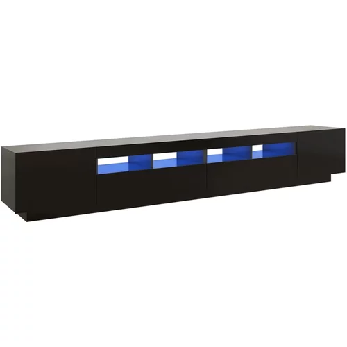 vidaXL TV omarica z LED lučkami črna 260x35x40 cm, (20731968)