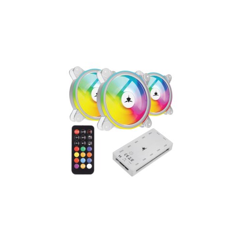 WHITESHARK FAN GCF-S028-005 NEBULA-2 BIJELI ARGB KIT Slike