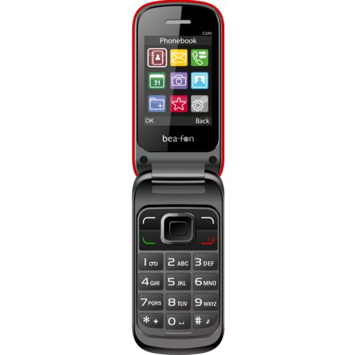 Beafon preklopni telefon SL245 - rdeč Cene