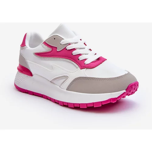 Kesi Women's sports shoes on the platform white-pink Henley