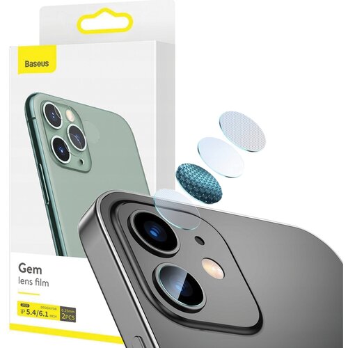 Baseus 2x kaljeno staklo 0,25 mm za kameru za Apple iPhone 12/iPhone 12 Mini - Prozirna Cijene