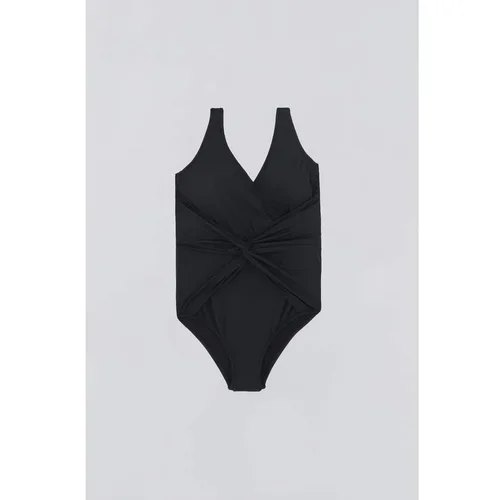 Dagi Plus Size Swimsuit - Black - Plain