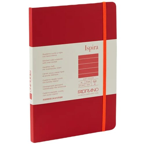  Ispira, notes maki povez, 96 lista, Fabriano, odaberite motiv A5 Dikto Crvena Slike