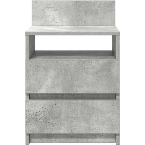  Noćni ormarići 2 kom s 2 ladice betonsko sive boje 40x33x60 cm Slike