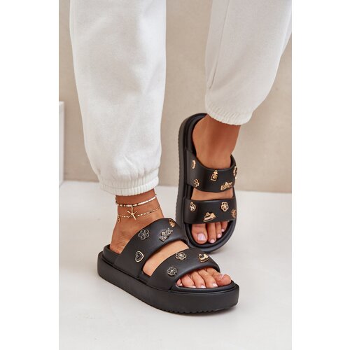 PS1 Women's Foam Slippers With Clips Black Ravanala Cijene