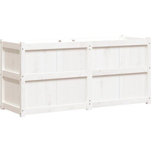 Maison Chic Vrtno korito - Greda - Cvetlični Lonec belo 150x50x70 cm trdna borovina, (21790429) Slike
