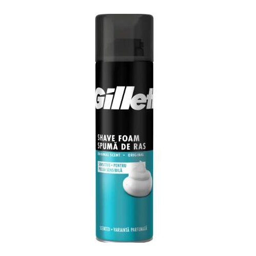 Gillette Sensitive Pena za brijanje, 200 ml Slike