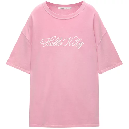 Pull&Bear Majica 'HELLO KITTY' roza / bijela