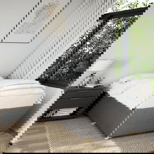 Furnova posteljni okvir brez vzmetnice Taupe 90x190cm Tkanina, (21933862) Slike