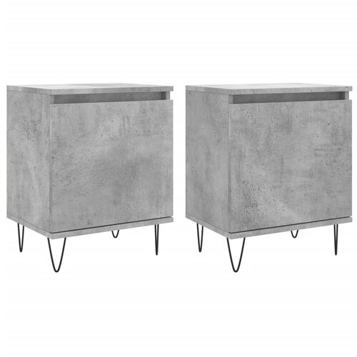 Maison Chic Dvo delni komplet Nočne omarice - Nočne mize betonsko siva 40x30x50 cm inženirski les, (21688927) Slike