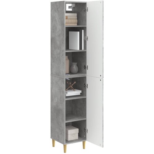 Set ormara 2 kom. Betonska siva Konstruirano drvo 33 x 34,5 x 90 cm Slike