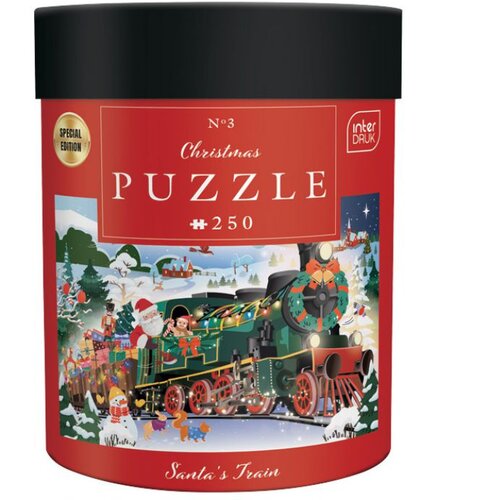  PUZZLE 250 KOM TUBA CHRISTMAS &amp;quot;SANTA`S TRAIN&amp;quot; INTERDRUK Slike